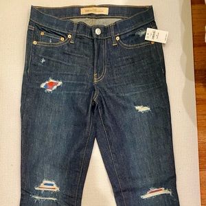 NWT GAP Real Straight Patch Jeans - 26 R